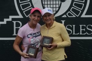 BallenIsles Tennis Director Trish Faulkner and Marianne Caplan were Bronze Ball winners