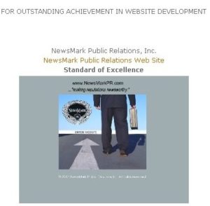 NewsMark PR web award