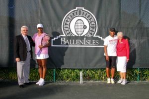 BallenIsles GM Derrick Barnett with Venus, Serena and BallenIsles Tennis Director Trish Faulkner