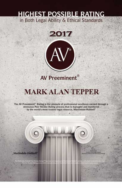 On Heels of FINRA Arbitration Awards Attorney Mark A. Tepper Earns Peer Award
