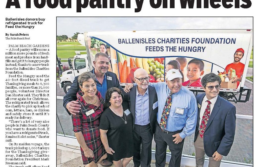 Excellent coverage in The Palm Beach Post for BallenIsles Charities Foundation