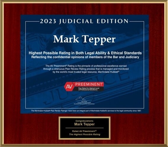 Securities Fraud Attorney Mark A. Tepper Receives 2023 AV Preeminent® Award for 22nd Consecutive Year