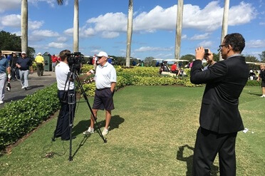 Mark Hopkinson captures news coverage at The Falls Club