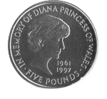 Princess Diana Memorial Coin received from the Royal Mint